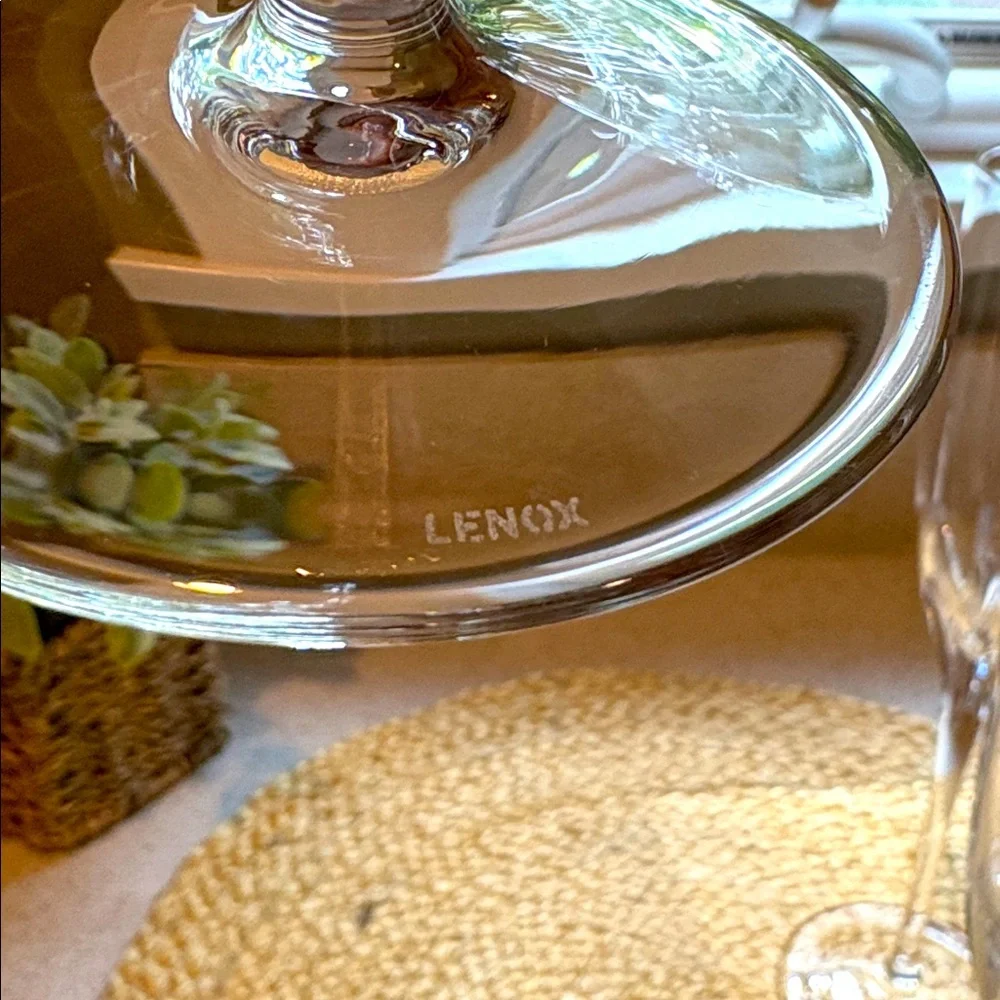 (4) Lenox Millennium Fluted Champagne Glasses - Starfire